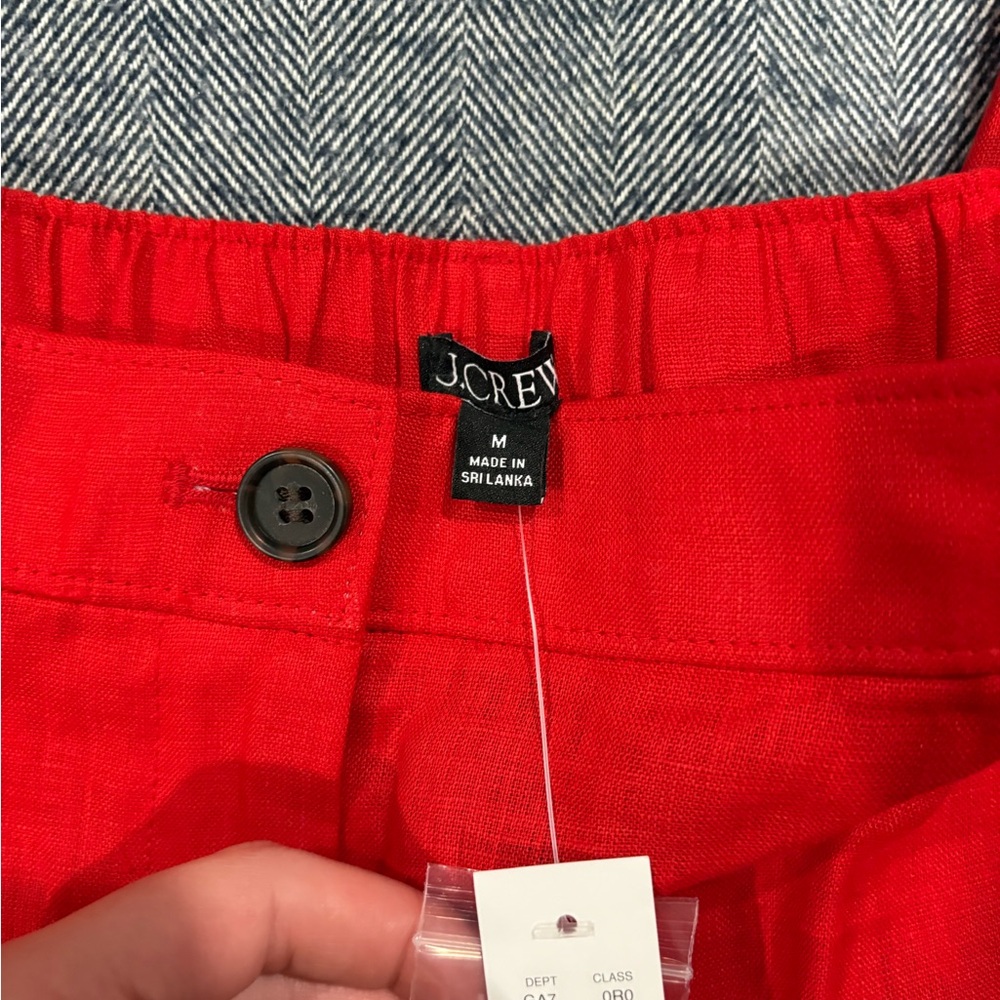 j.crew women’s harbor pant in linen | size m - Picture 4 of 5